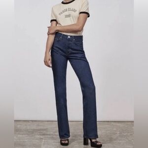 Zara The 70’s Bootcut Jeans Women’s Sz 2/26” Signature Denim Blue High Rise NWT